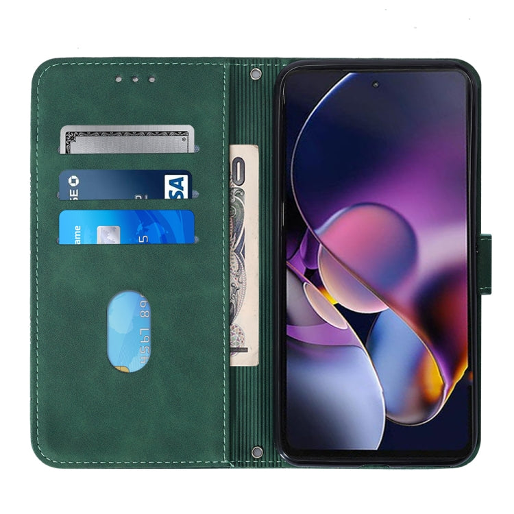 For Motorola Moto G Stylus 5G 2024 Crossbody 3D Embossed Flip Leather Phone Case(Dark Green) - Motorola Cases by PMC Jewellery | Online Shopping South Africa | PMC Jewellery | Buy Now Pay Later Mobicred