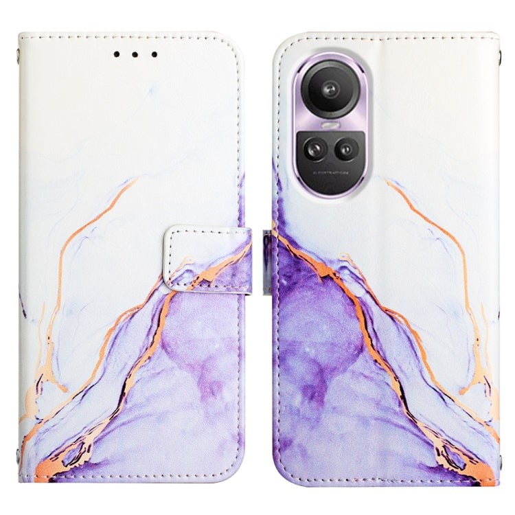 For OPPO Reno10/10 Pro Global PT003 Marble Pattern Flip Leather Phone Case(LS006) - OPPO Cases by PMC TechLife | Online Shopping South Africa | PMC TechLife | Buy Now Pay Later Mobicred