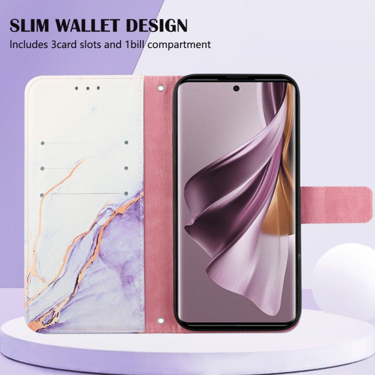 For OPPO Reno10/10 Pro Global PT003 Marble Pattern Flip Leather Phone Case(LS006) - OPPO Cases by PMC TechLife | Online Shopping South Africa | PMC TechLife | Buy Now Pay Later Mobicred