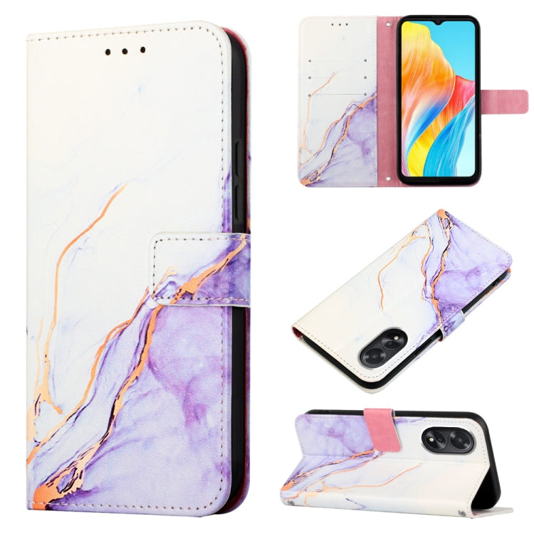 For OPPO A38 4G Global PT003 Marble Pattern Flip Leather Phone Case(LS006) - A38 Cases by PMC TechLife | Online Shopping South Africa | PMC TechLife | Buy Now Pay Later Mobicred