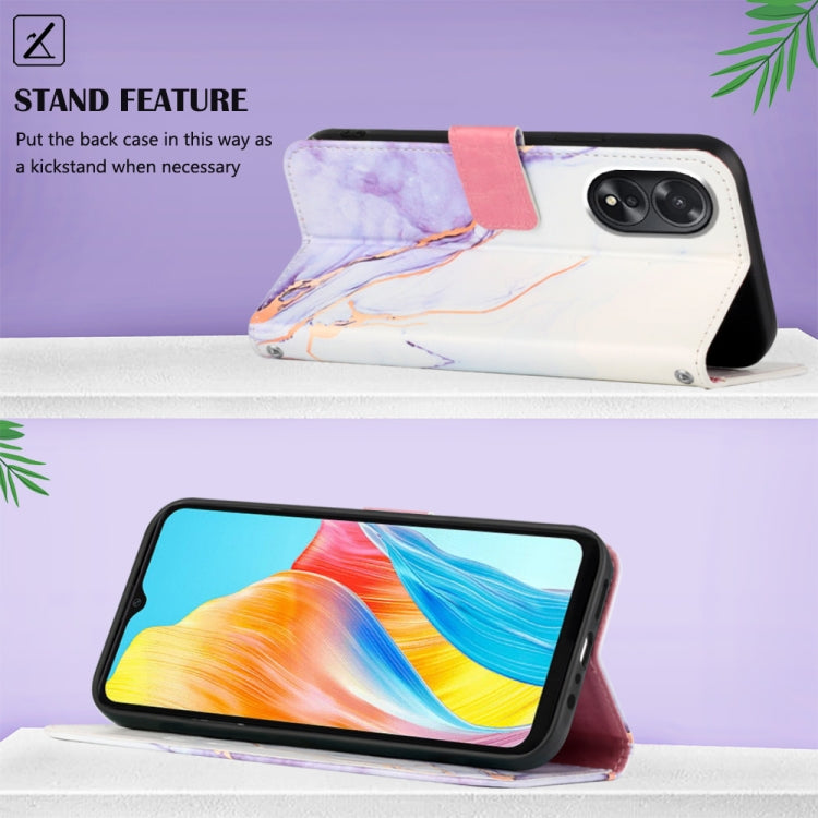 For OPPO A38 4G Global PT003 Marble Pattern Flip Leather Phone Case(LS006) - A38 Cases by PMC TechLife | Online Shopping South Africa | PMC TechLife | Buy Now Pay Later Mobicred