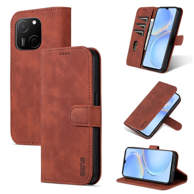 For Huawei Maimang A20 AZNS Skin Feel Calf Texture Flip Leather Phone Case(Brown) - free shipping - PMC TechLife - Order now!