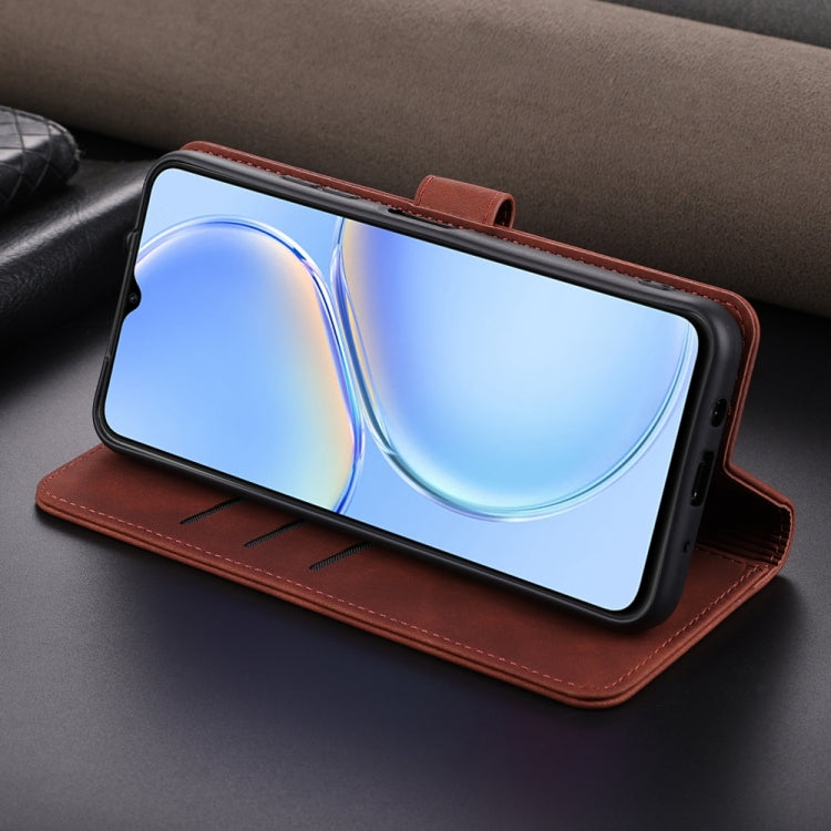 For Huawei Maimang A20 AZNS Skin Feel Calf Texture Flip Leather Phone Case(Brown) - free shipping - PMC TechLife - Order now!