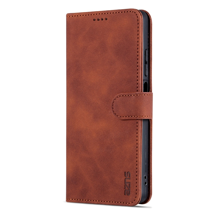 For Huawei Enjoy 60X/nova Y91 AZNS Skin Feel Calf Texture Flip Leather Phone Case(Brown) - Huawei Cases by AZNS | Online Shopping South Africa | PMC TechLife | Buy Now Pay Later Mobicred