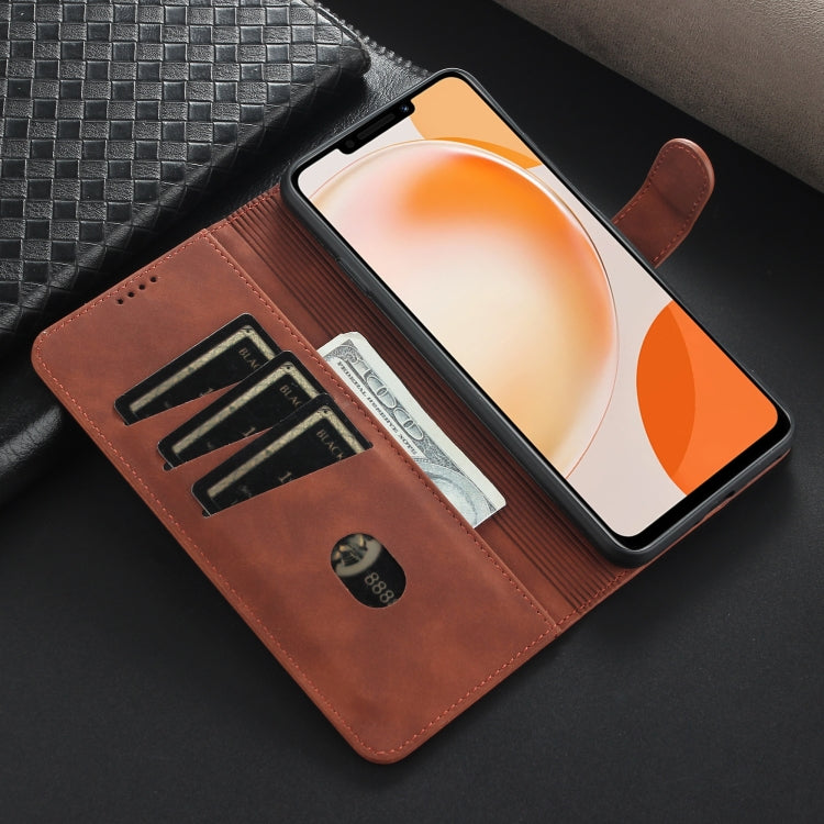For Huawei Enjoy 60X/nova Y91 AZNS Skin Feel Calf Texture Flip Leather Phone Case(Brown) - Huawei Cases by AZNS | Online Shopping South Africa | PMC TechLife | Buy Now Pay Later Mobicred