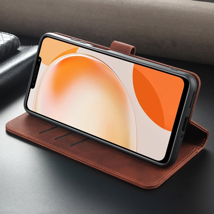 For Huawei Enjoy 60X/nova Y91 AZNS Skin Feel Calf Texture Flip Leather Phone Case(Black) - free shipping - PMC TechLife - Order now!