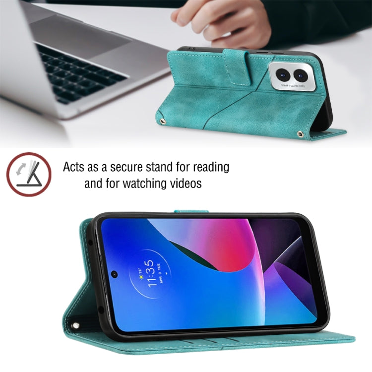 For Motorola Moto G Play 4G 2024 Skin Feel Embossed Leather Phone Case(Green) - Motorola Cases by PMC Jewellery | Online Shopping South Africa | PMC Jewellery | Buy Now Pay Later Mobicred