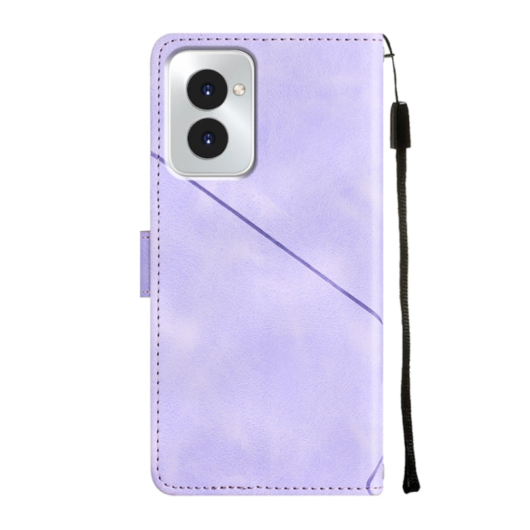 For Motorola Moto G Power 5G 2024 Skin Feel Embossed Leather Phone Case(Light Purple) - Motorola Cases by PMC Jewellery | Online Shopping South Africa | PMC Jewellery | Buy Now Pay Later Mobicred