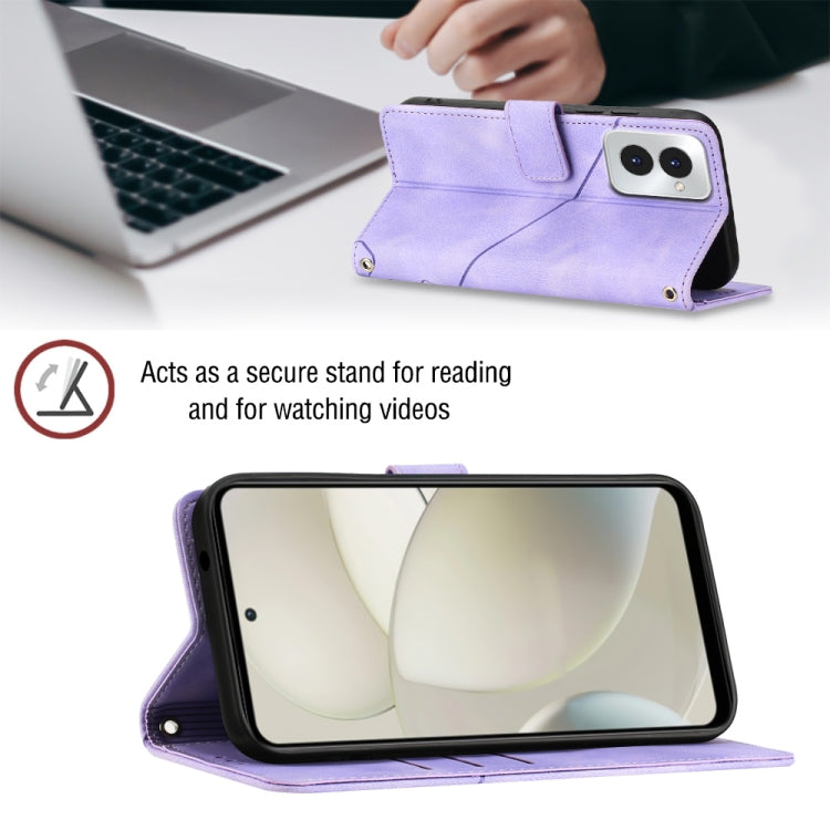 For Motorola Moto G Power 5G 2024 Skin Feel Embossed Leather Phone Case(Light Purple) - Motorola Cases by PMC Jewellery | Online Shopping South Africa | PMC Jewellery | Buy Now Pay Later Mobicred