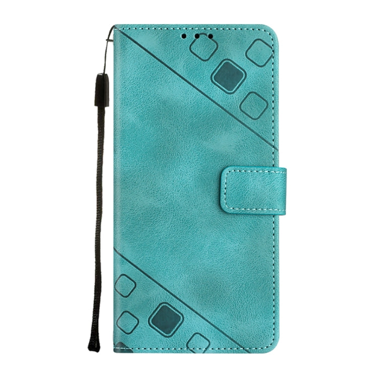 For Motorola Moto G Power 5G 2024 Skin Feel Embossed Leather Phone Case(Green) - Motorola Cases by PMC Jewellery | Online Shopping South Africa | PMC Jewellery | Buy Now Pay Later Mobicred