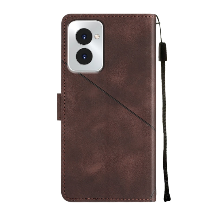 For Motorola Moto G Power 5G 2024 Skin Feel Embossed Leather Phone Case(Brown) - Motorola Cases by PMC Jewellery | Online Shopping South Africa | PMC Jewellery | Buy Now Pay Later Mobicred