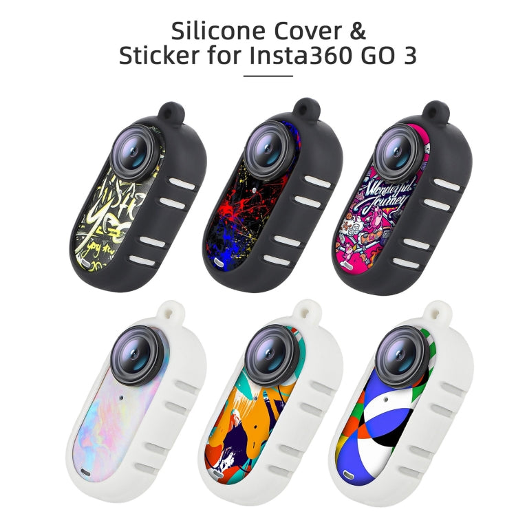 For Insta360 GO 3 Sunnylife Cooling Silicone Case Stickers Skin Wrap Lens Cover with Neck Strap(Black) - free shipping - PMC TechLife - Order now!