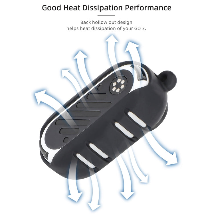 For Insta360 GO 3 Sunnylife Cooling Silicone Case Stickers Skin Wrap Lens Cover with Neck Strap(White) - Case & Bags by Sunnylife | Online Shopping South Africa | PMC TechLife | Buy Now Pay Later Mobicred