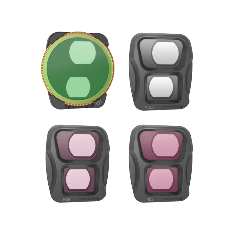 For DJI Air 3 Sunnylife Camera Lens Filter, Filter:4 in 1 MCUV CPL ND4 ND8 - free shipping - PMC TechLife - Order now!