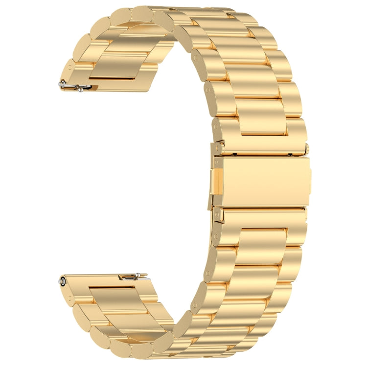 For Amazfit Bip 5 Three Strains Stainless Steel Watch Band(Gold) - free shipping - PMC TechLife - Order now!