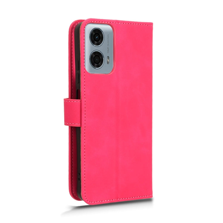 For Motorola Moto G Power 5G 2024 Skin Feel Magnetic Flip Leather Phone Case(Rose Red) - free shipping - PMC Jewellery - Order now!