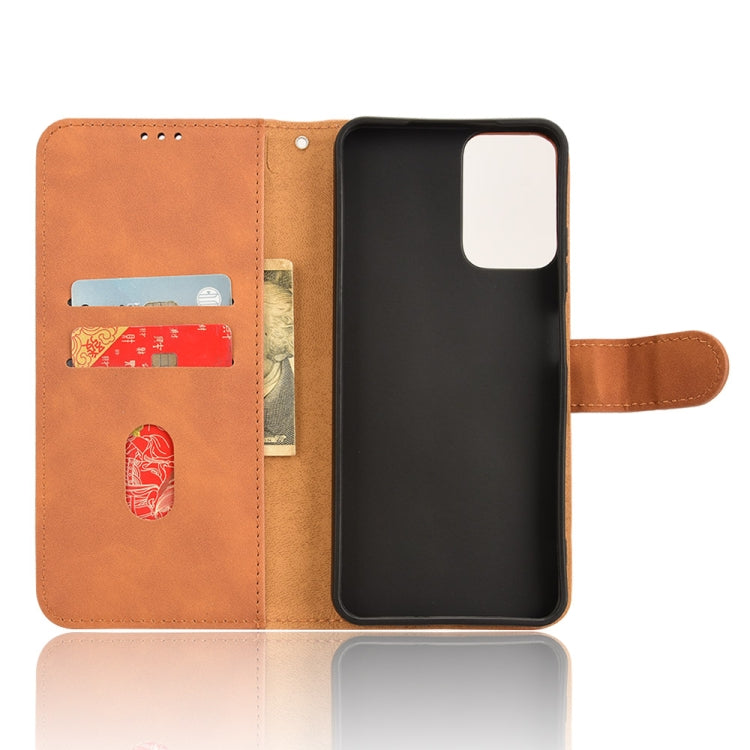 For Motorola Moto G Power 5G 2024 Skin Feel Magnetic Flip Leather Phone Case(Brown) - free shipping - PMC Jewellery - Order now!