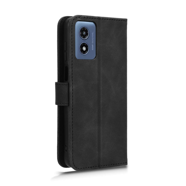 For Motorola Moto G Paly 4G 2024 Skin Feel Magnetic Flip Leather Phone Case(Black) - free shipping - PMC Jewellery - Order now!