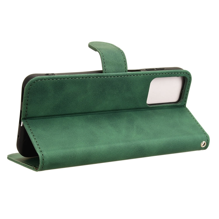 For Motorola Moto G Paly 4G 2024 Skin Feel Magnetic Flip Leather Phone Case(Green) - Motorola Cases by PMC Jewellery | Online Shopping South Africa | PMC Jewellery | Buy Now Pay Later Mobicred