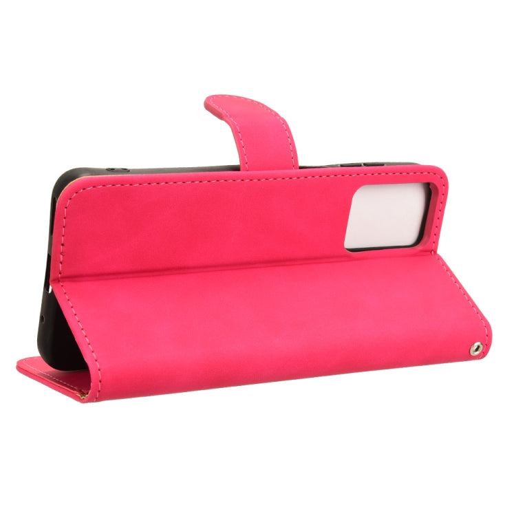 For Motorola Moto G Paly 4G 2024 Skin Feel Magnetic Flip Leather Phone Case(Rose Red) - Motorola Cases by PMC Jewellery | Online Shopping South Africa | PMC Jewellery | Buy Now Pay Later Mobicred