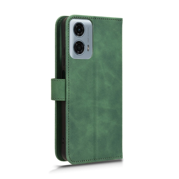 For Motorola Moto G Stylus 5G 2024 Skin Feel Magnetic Flip Leather Phone Case(Green) - Motorola Cases by PMC Jewellery | Online Shopping South Africa | PMC Jewellery | Buy Now Pay Later Mobicred