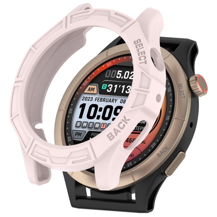 For Amazfit Cheetah / Cheetah Pro Armor Hollow Watch Protective Case(Light Pink) - Watch Cases by PMC TechLife | Online Shopping South Africa | PMC TechLife