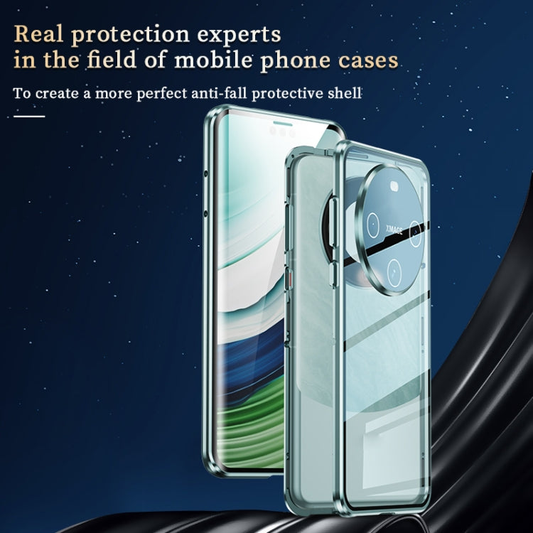 For Huawei Mate 60 Pro Magnetic Double-side HD Tempered Glass Phone Case(Purple) - Huawei Cases by PMC TechLife | Online Shopping South Africa | PMC TechLife | Buy Now Pay Later Mobicred