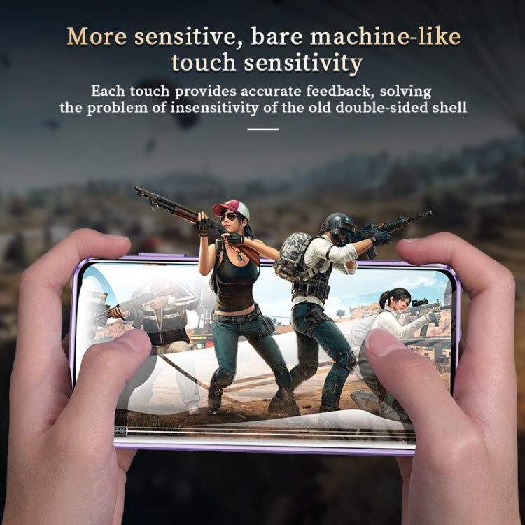 For Huawei Mate 60 Pro Magnetic Double-side HD Tempered Glass Phone Case(Purple) - Huawei Cases by PMC TechLife | Online Shopping South Africa | PMC TechLife | Buy Now Pay Later Mobicred