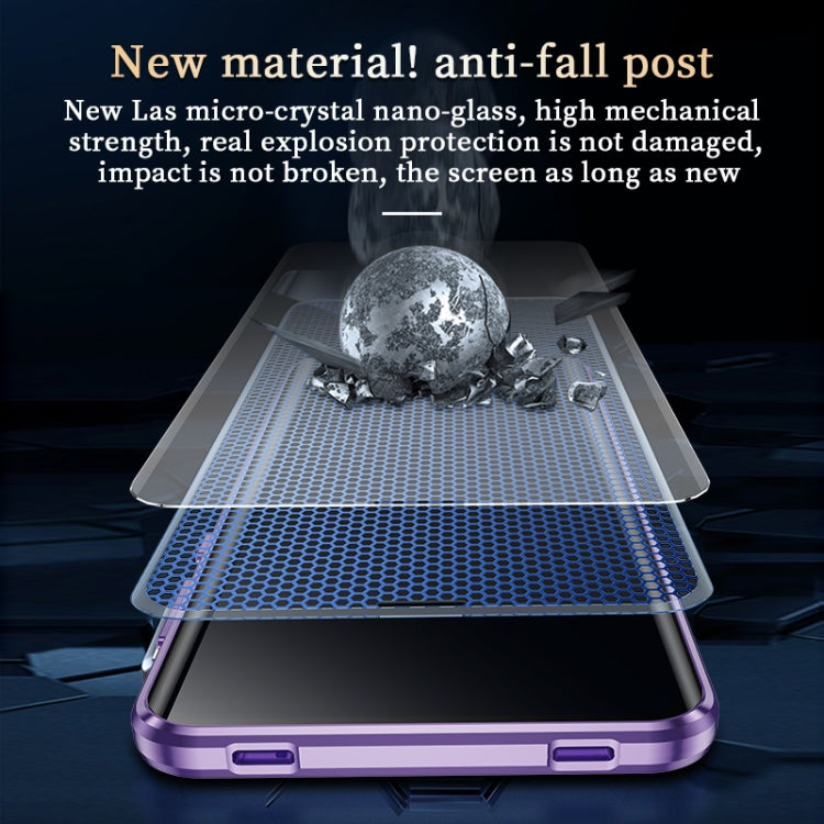 For Huawei Mate 60 Pro Magnetic Double-side HD Tempered Glass Phone Case(Purple) - Huawei Cases by PMC TechLife | Online Shopping South Africa | PMC TechLife | Buy Now Pay Later Mobicred