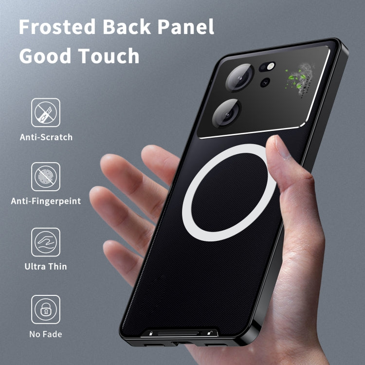 For Xiaomi Redmi K60 Ultra / 13T / 13T Pro Aromatherapy Magnetic Metal Phone Case(Black) - Redmi K60 Ultra Cases by PMC TechLife | Online Shopping South Africa | PMC TechLife | Buy Now Pay Later Mobicred