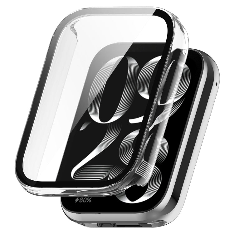 For Xiaomi Mi Band 8 Pro PC + Tempered Glass Film Integrated Watch Protective Case(Transparent) - Watch Cases by PMC TechLife | Online Shopping South Africa | PMC TechLife