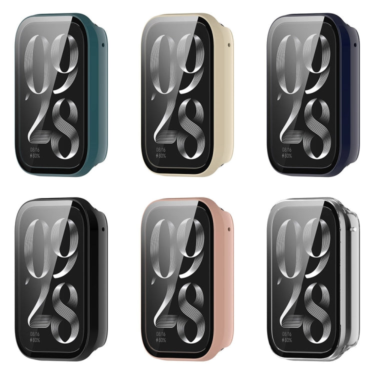 For Xiaomi Mi Band 8 Pro PC + Tempered Glass Film Integrated Watch Protective Case(Pink) - Watch Cases by PMC TechLife | Online Shopping South Africa | PMC TechLife | Buy Now Pay Later Mobicred