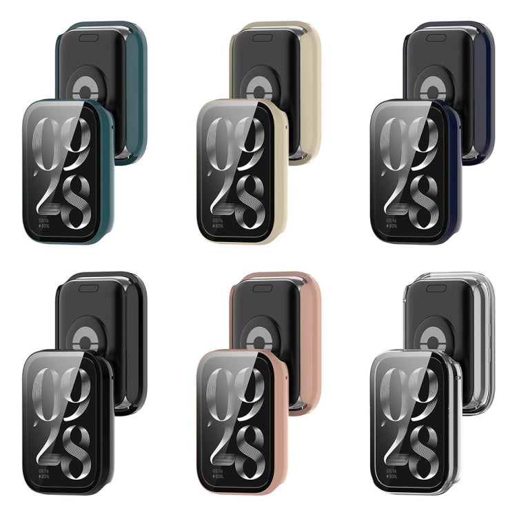 For Xiaomi Mi Band 8 Pro PC + Tempered Glass Film Integrated Watch Protective Case(Pink) - Watch Cases by PMC TechLife | Online Shopping South Africa | PMC TechLife | Buy Now Pay Later Mobicred