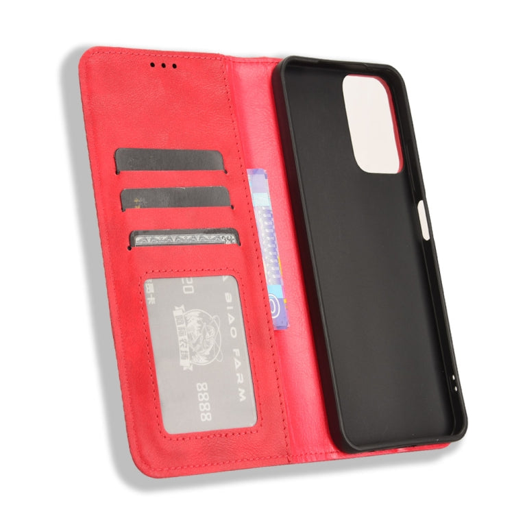 For Motorola Moto G Power 5G 2024 Magnetic Buckle Retro Texture Leather Phone Case(Red) - free shipping - PMC Jewellery - Order now!