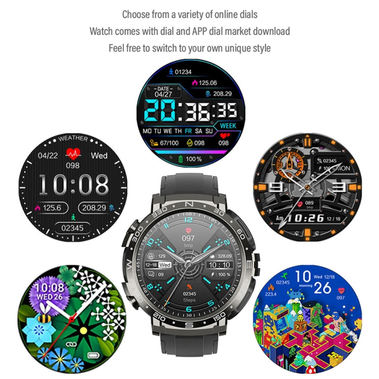 M68 Plus 1.52 inch Round Screen 2 in 1 Bluetooth Earphone Smart Watch, 512MB Memory Support Health Monitoring(Black) - Smart Watches by PMC TechLife | Online Shopping South Africa | PMC TechLife