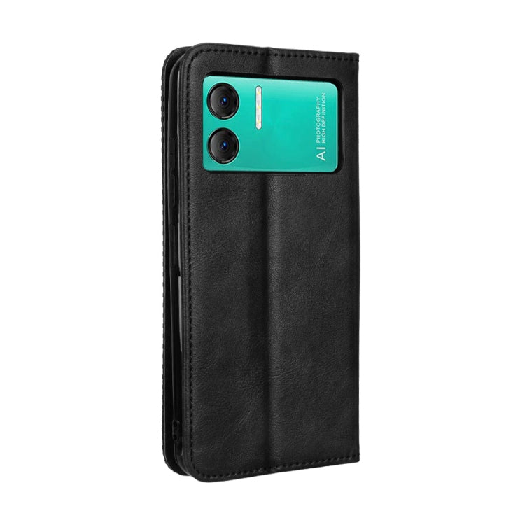 For Doogee X98 Magnetic Buckle Retro Texture Leather Phone Case(Black) - More Brand by PMC TechLife | Online Shopping South Africa | PMC TechLife | Buy Now Pay Later Mobicred