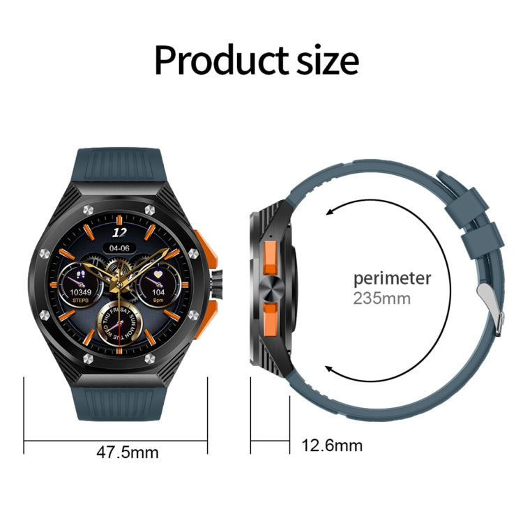 HT8 1.46 inch Round Screen Bluetooth Smart Watch, Support Health Monitoring & 100+ Sports Modes & Alipay(Black) - Smart Watches by PMC TechLife | Online Shopping South Africa | PMC TechLife