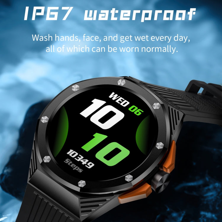 HT8 1.46 inch Round Screen Bluetooth Smart Watch, Support Health Monitoring & 100+ Sports Modes & Alipay(Black) - Smart Watches by PMC TechLife | Online Shopping South Africa | PMC TechLife