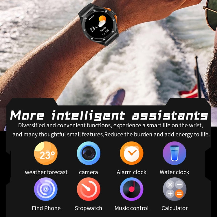 HT8 1.46 inch Round Screen Bluetooth Smart Watch, Support Health Monitoring & 100+ Sports Modes & Alipay(Black) - Smart Watches by PMC TechLife | Online Shopping South Africa | PMC TechLife