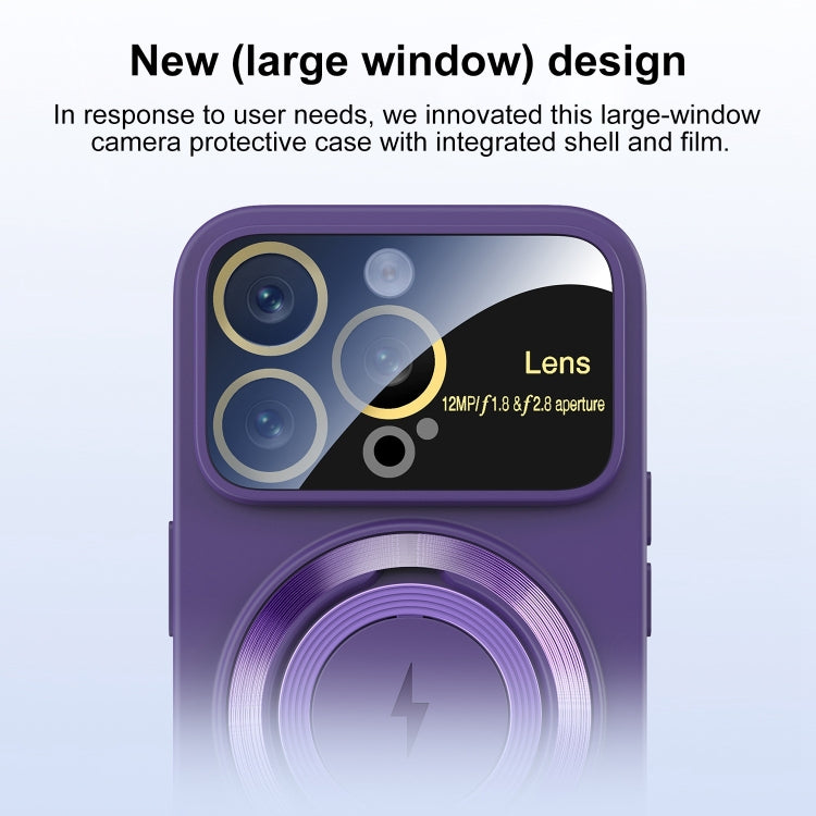 For iPhone 13 Large Window MagSafe Magnetic Holder Phone Case(Klein Blue) - iPhone 13 Cases by PMC TechLife | Online Shopping South Africa | PMC TechLife