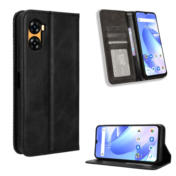 For UMIDIGI G3 / G3 Max / G3 Plus Magnetic Buckle Retro Texture Leather Phone Case(Black) - More Brand by PMC TechLife | Online Shopping South Africa | PMC TechLife | Buy Now Pay Later Mobicred