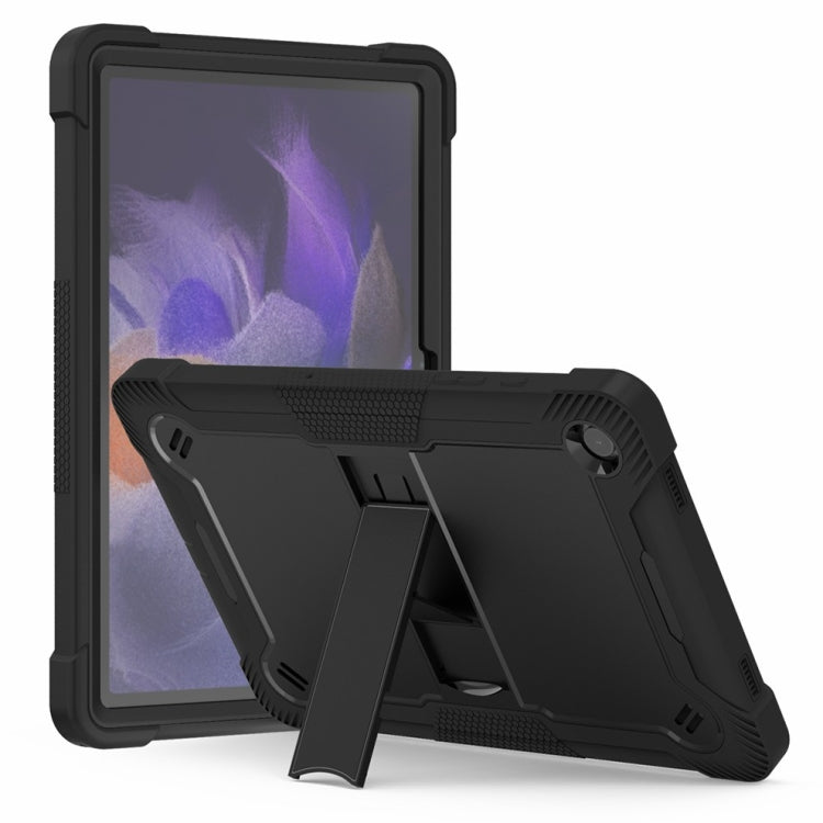 For Samsung Galaxy Tab A9+ Shockproof Silicone Hybrid PC Tablet Case with Holder(Black) - free shipping - PMC TechLife - Order now!