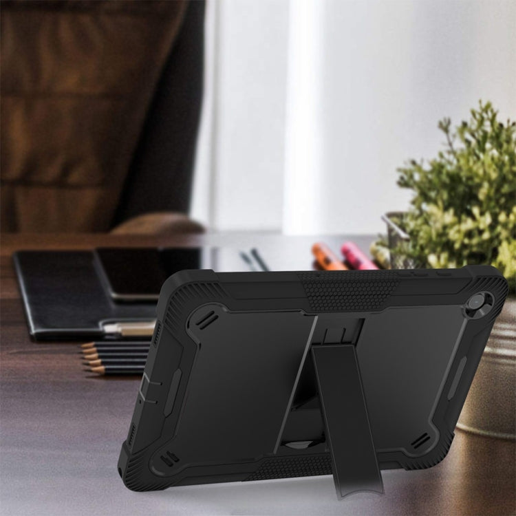 For Samsung Galaxy Tab A9+ Shockproof Silicone Hybrid PC Tablet Case with Holder(Black) - free shipping - PMC TechLife - Order now!