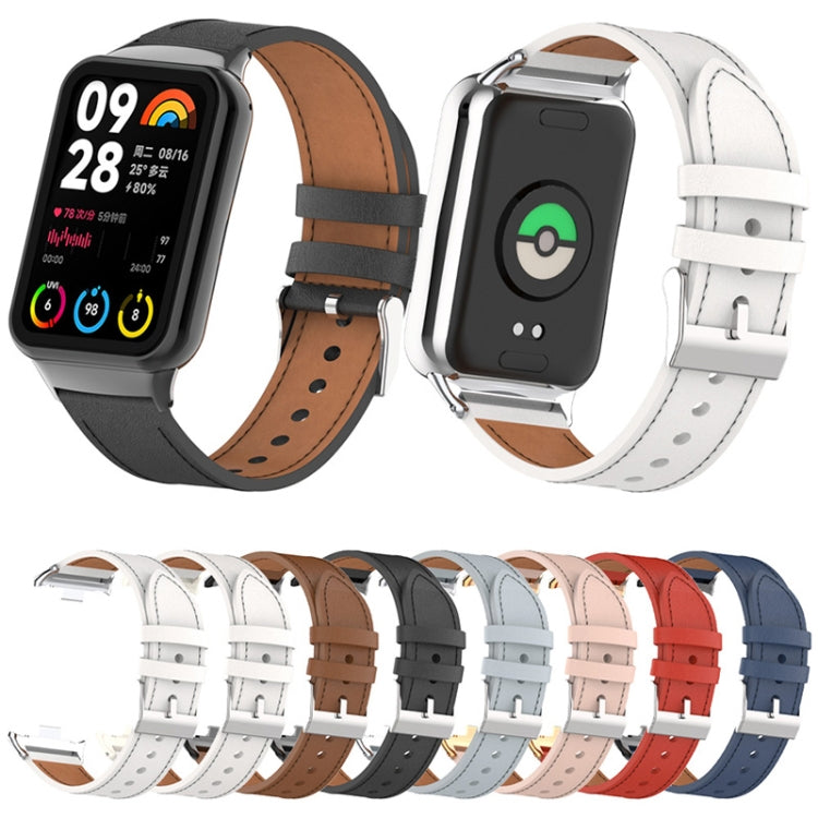 For Xiaomi Smart Band 9 Pro / 8 Pro 18mm Microfiber Sewing Leather Watch Band(Blue) - free shipping - PMc TechLife - Order now!