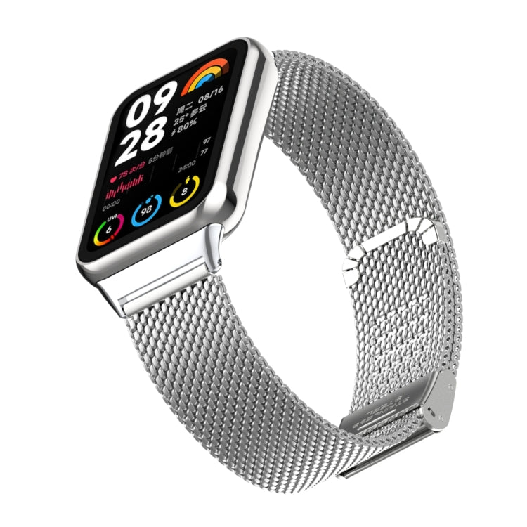For Xiaomi Mi Band 8 Pro 18mm Steel Mesh Buckle Metal Watch Band(Silver) - Watch Bands by PMC TechLife | Online Shopping South Africa | PMC TechLife