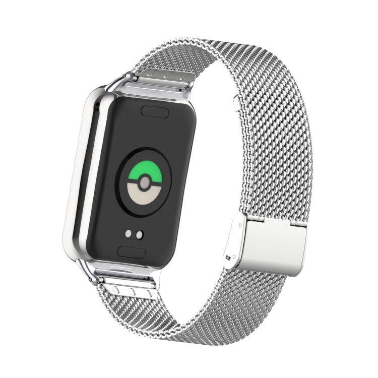 For Xiaomi Mi Band 8 Pro 18mm Steel Mesh Buckle Metal Watch Band(Silver) - Watch Bands by PMC TechLife | Online Shopping South Africa | PMC TechLife