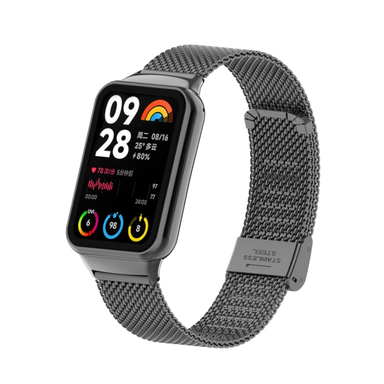 For Xiaomi Smart Band 9 Pro / 8 Pro 18mm Steel Mesh Buckle Metal Watch Band(Black) - free shipping - PMc TechLife - Order now!