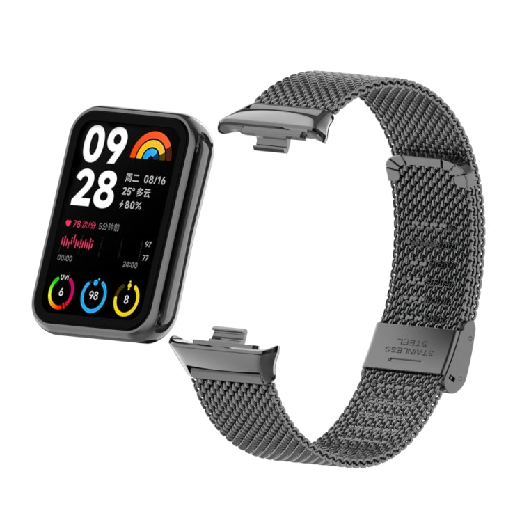 For Xiaomi Smart Band 9 Pro / 8 Pro 18mm Steel Mesh Buckle Metal Watch Band(Black) - free shipping - PMc TechLife - Order now!