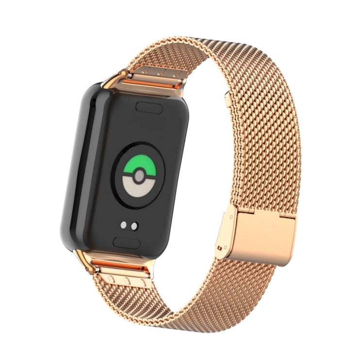 For Xiaomi Smart Band 9 Pro / 8 Pro 18mm Steel Mesh Buckle Metal Watch Band(Rose Gold) - free shipping - PMc TechLife - Order now!