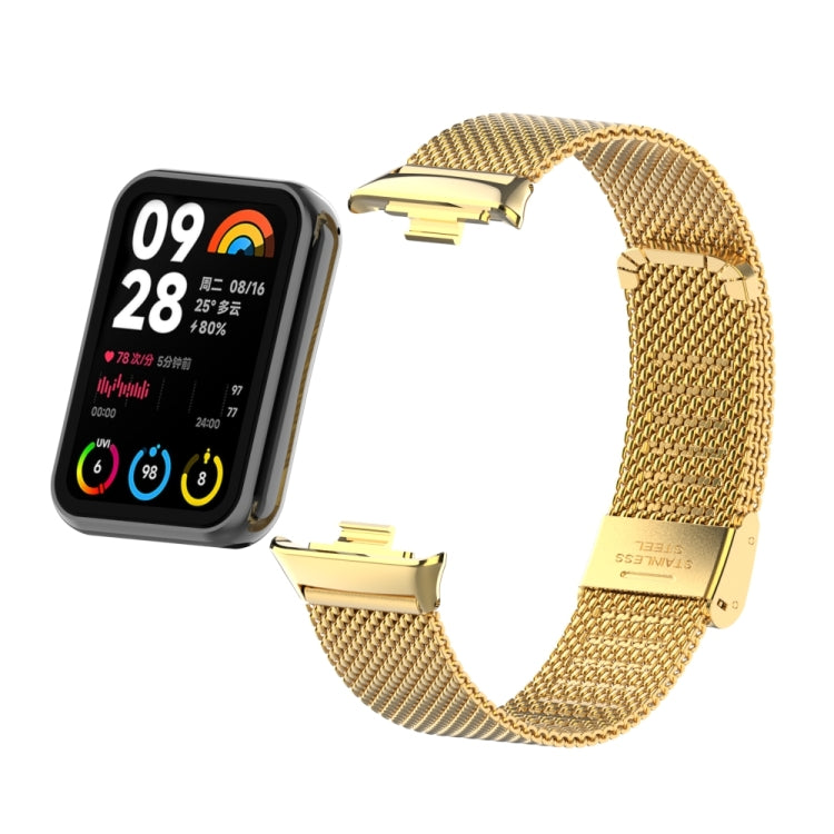 For Xiaomi Smart Band 9 Pro / 8 Pro 18mm Steel Mesh Buckle Metal Watch Band(Gold) - free shipping - PMc TechLife - Order now!